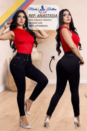 Pantalon Colombiano Ref Anastasia Negro