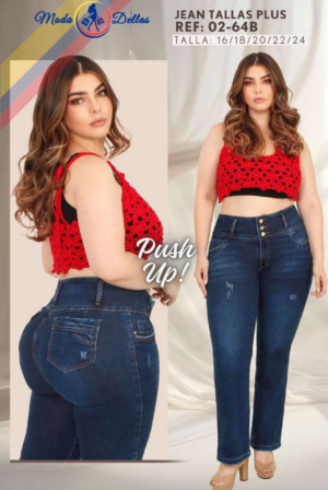 Pantalon Colombiano Bota Recta Ref 64B