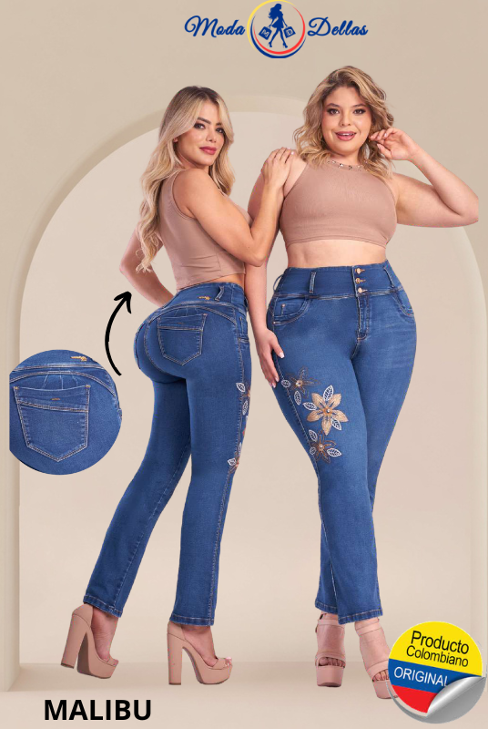 Pantalon Colombiano Bota Recta Ref Malibu