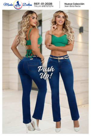 Pantalon Colombiano Bota Recta Ref 202B